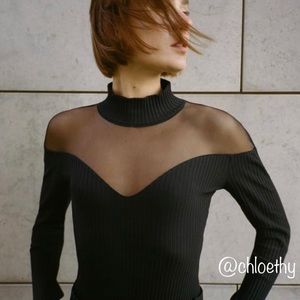 Zara HIGH COLLAR BODYSUIT